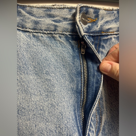 NEW Anthropologie Pilcro Maxi Denim Skirt Madi Front Slit Denim Skirt 6 Petite - Picture 8 of 9